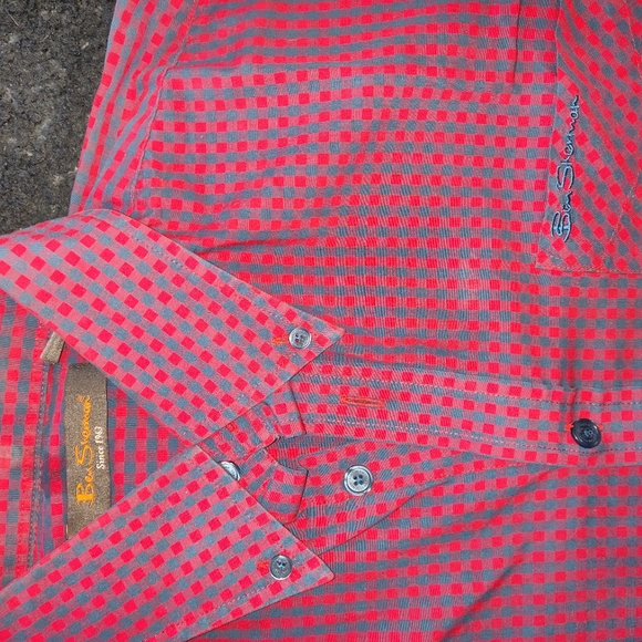 Ben Sherman Short Sleeve Button Down Gingham Shirt - Picture 6 of 12